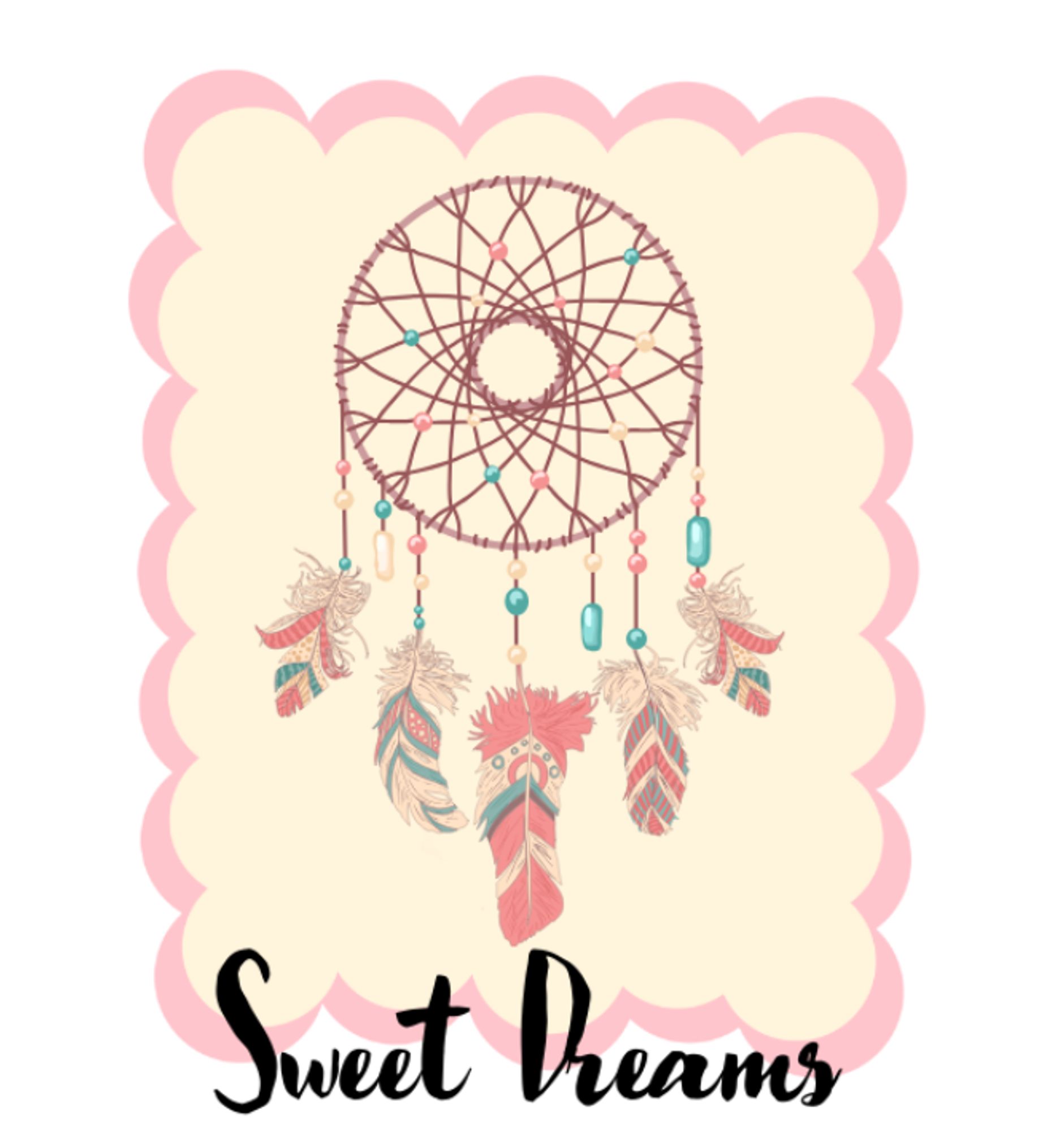 pink poster with a dream catcher